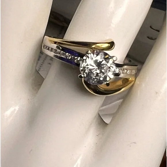 14K Gold 1.70ct Diamond & Sapphire? Ring - Picture 4 of 15